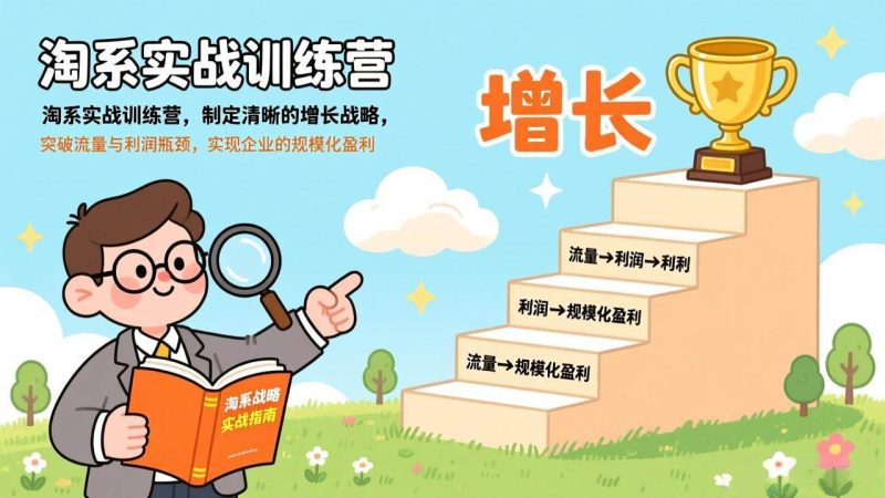 （17278期）淘系实战训练营，制定清晰的增长战略，突破流量与利润瓶颈，实现企业的规模化盈利-51云资源