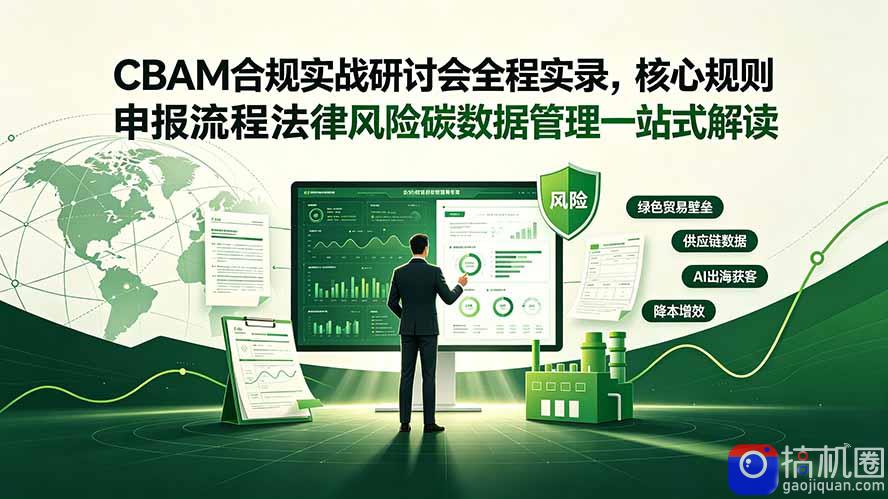 CBAM合规实战研讨会全程实录，核心规则申报流程法律风险碳数据管理一站式解读