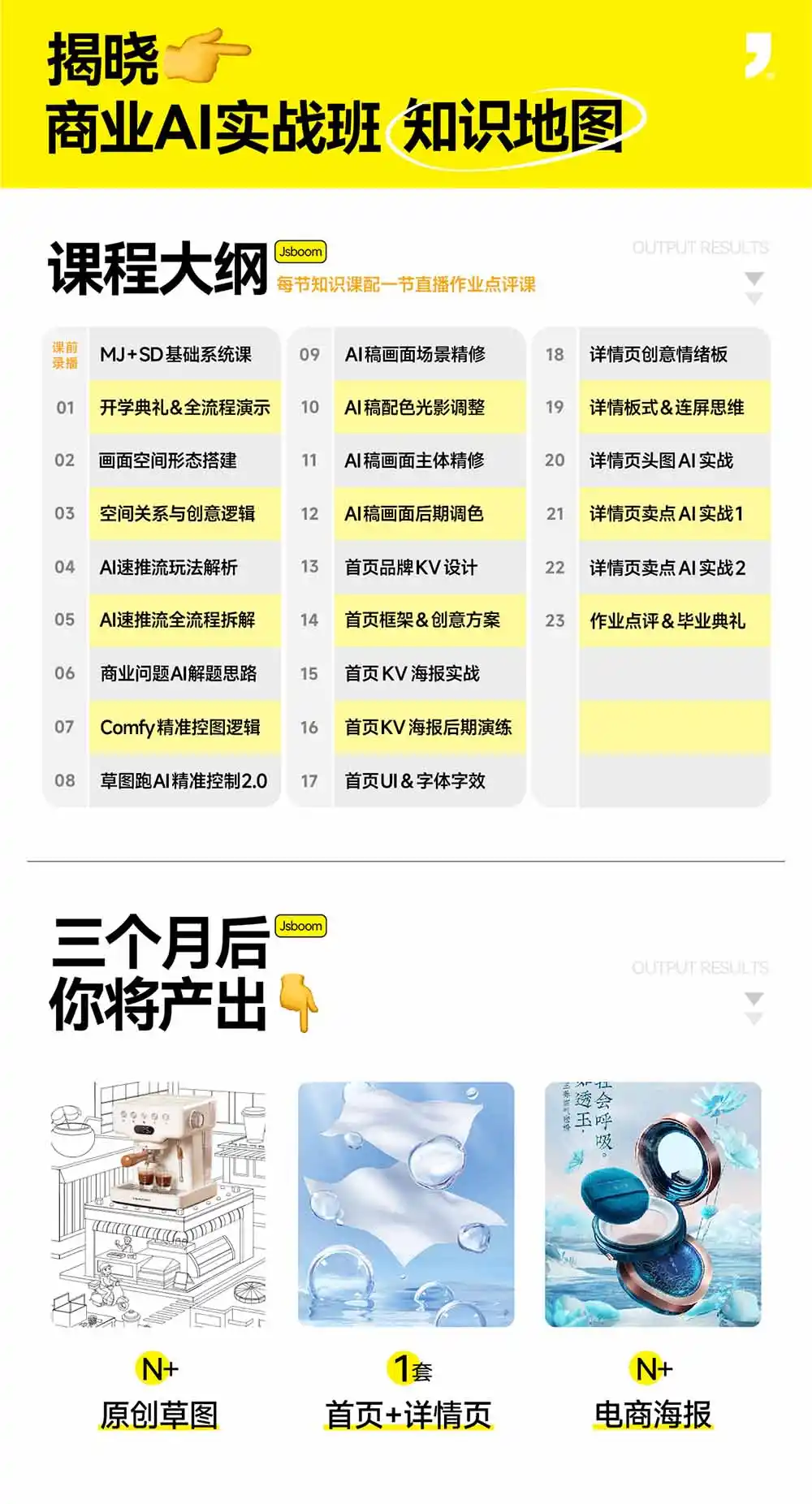 电商视觉 AI实战训练营第55期：MJ SD Comfy精准控图，从商业海报到首页详情页全流程实战