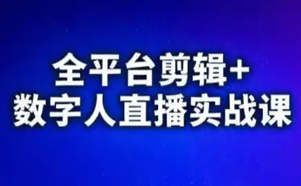 视频号、快手、抖音全平台剪辑 数字人直播实战课(更新)-51云资源
