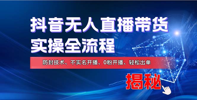 (13001期)在线赚钱新途径:如何用抖音无人直播实现财务自由,全套实操流程,含…