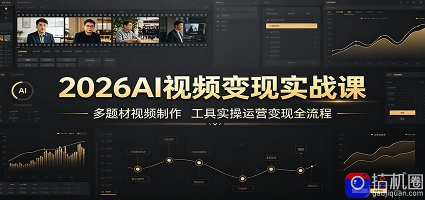 2026AI视频变现实战课:多题材视频制作,工具实操运营变现全流程-51云资源