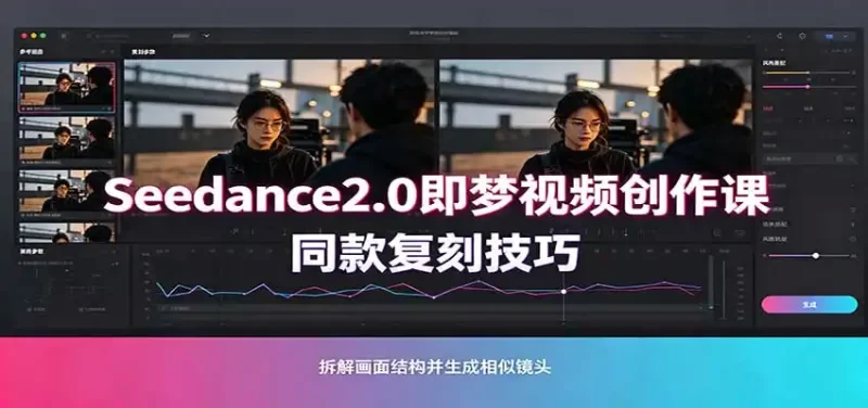 Seedance2.0即梦视频创作课:剧本式视频制作,同款复刻技巧,多行业案例落地教学-51云资源