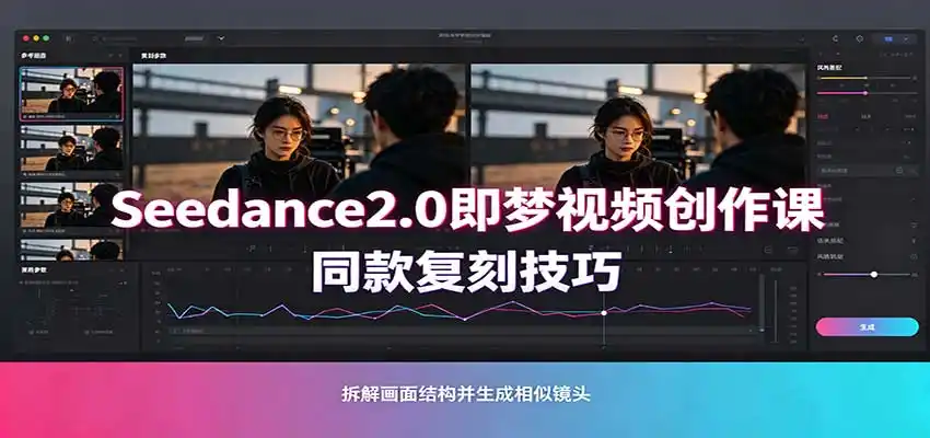 Seedance2.0即梦视频创作课:剧本式视频制作,同款复刻技巧,多行业案例落地教学