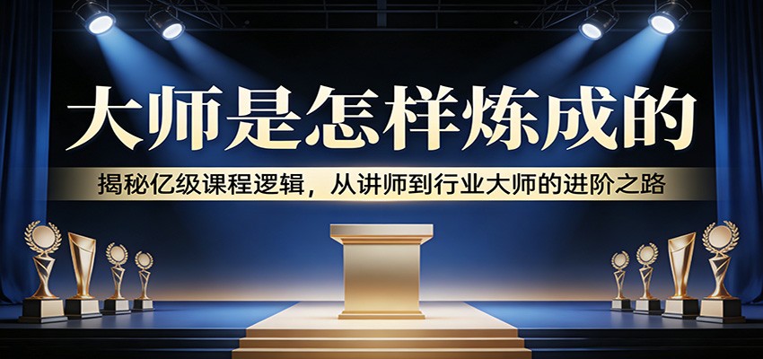 大师是怎样炼成的:揭秘亿级课程逻辑,从讲师到行业大师的进阶之路