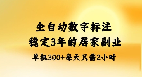 全自动数字标注，稳定3年的蓝海项目，居家也能矩阵开干的副业，单机日入3张 【揭秘】-51云资源