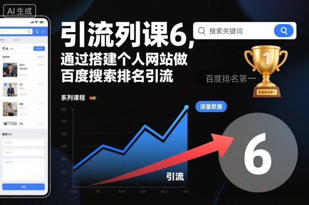 引流系列课6，通过搭建个人网站做百度搜索排名引流-51云资源
