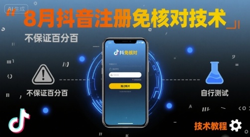 8月抖音注册免核对技术，不保证百分百，自测-51云资源