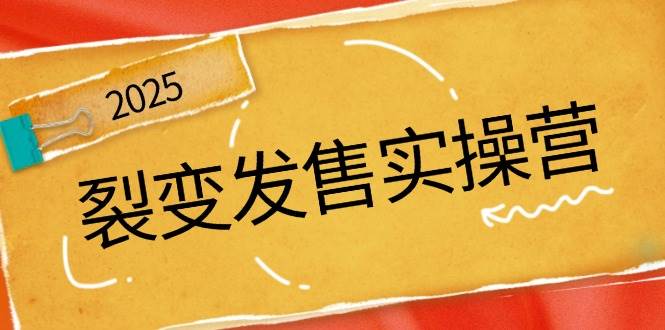 裂变发售实操营，全景解析裂变逻辑，打造动销新玩法，助力私域流量引爆-51云资源