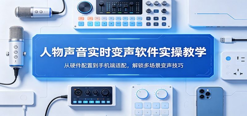 人物声音实时变声软件实操教学：从硬件配置到手机端适配，解锁多场景变声技巧-51云资源