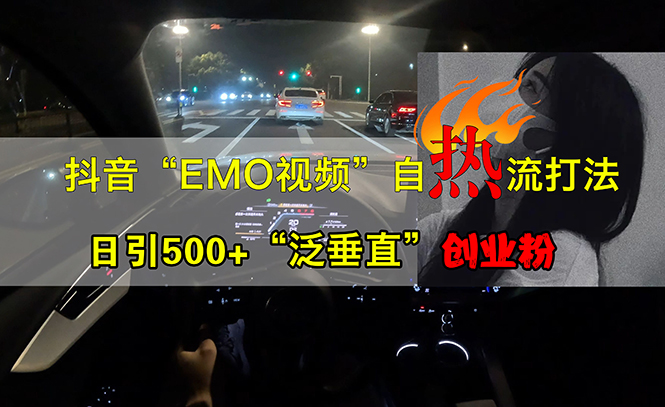 (13029期)抖音EMO视频自热打法,日引500 “泛垂直”创业粉