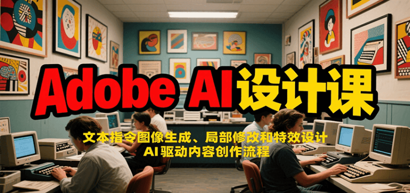 Adobe AI设计课：文本指令图像生成、局部修改和特效设计，AI驱动内容创作流程-51云资源