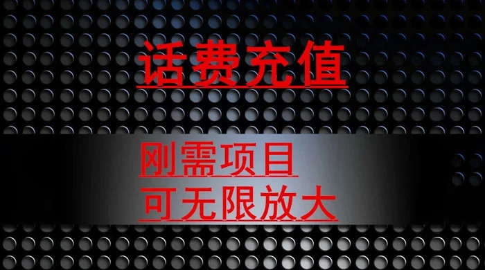 最新蓝海项目,刚需赛道,95 折充话费月入 5 位数-51云资源