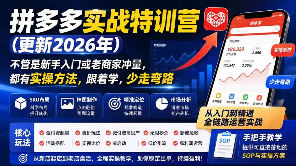 拼多多实战特训营(更新26年0827-51云资源