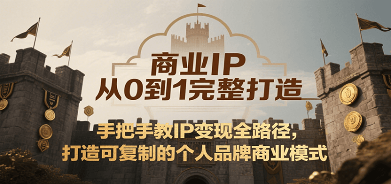 商业IP从0到1完整打造,手把手教IP变现全路径,打造可复制的个人品牌商业模式-51云资源