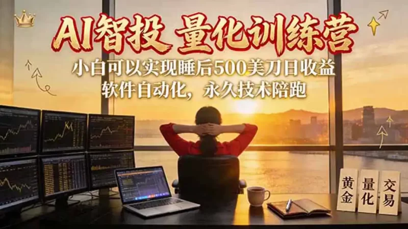 AI智投EA量化训练营【第三期】,多策略智投 防爆技术 趋势分析 ,轻松上手,矩阵放大,长期稳定。-51云资源