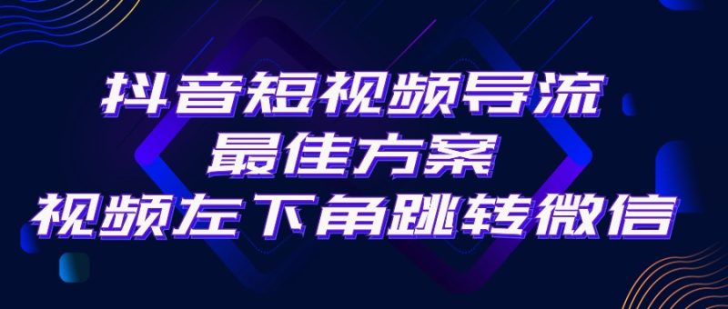 （10527期）抖音短视频引流导流最佳方案，视频左下角跳转微信，外面500一单，利润200-51云资源