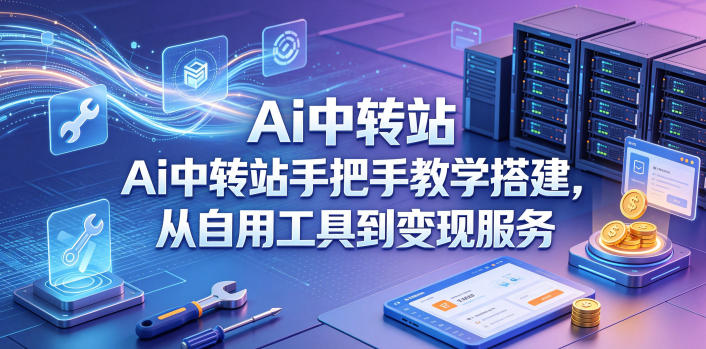 Ai中转站手把手教学搭建，从自用工具到变现服务-51云资源