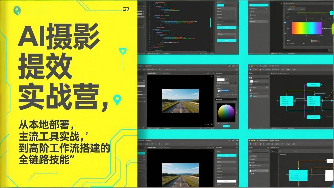 (17393期)AI 摄影提效实战营,从本地部署,主流工具实战,到高阶工作流搭建的全链路技能