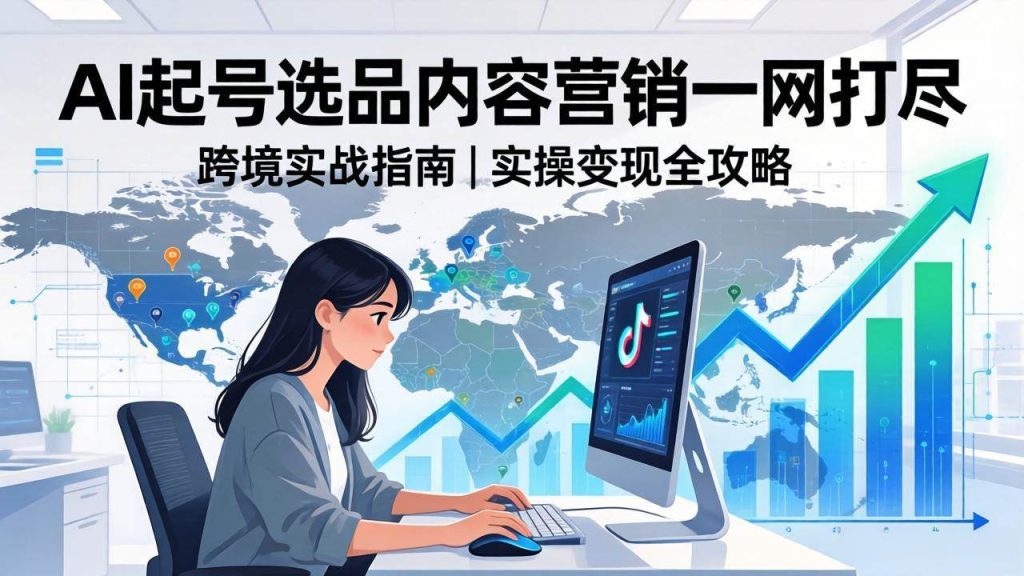 （17824期）2026 TikTok 跨境AI实操：从零基础到变现全流程，AI起号选品内容营销一网打尽-51云资源