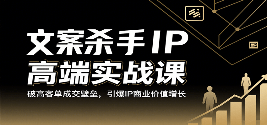 文案杀手IP高端实战课:破高客单成交壁垒,引爆IP商业价值增长-51云资源