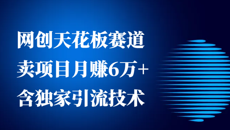 网创天花板赛道,卖项目月赚6万 ,含独家引流技术(共26节课)-51云资源