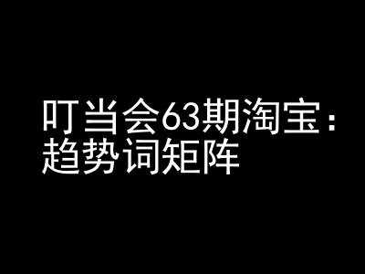 《淘宝天猫打爆班》原创高阶技术第63期，趋势词矩阵技术和玩法-51云资源