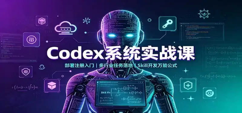 Codex系统实战课：部署注册入门，多行业任务落地，Skill开发万能公式-51云资源