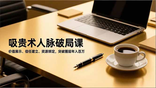 吸贵术人脉破局课，价值展示、信任建立、资源绑定，突破圈层年入百万-51云资源