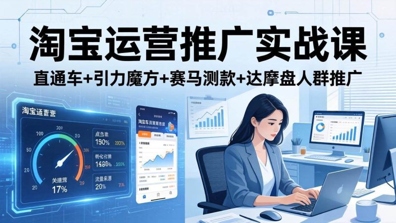 (17774期)淘宝运营推广实战课(更新26年3月)直通车 引力魔方 赛马测款 达摩盘人群推广等-51云资源