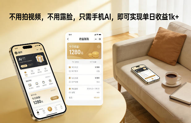不用拍视频，不用露脸，只需手机AI，即可实现单日收益1k 【揭秘】-51云资源
