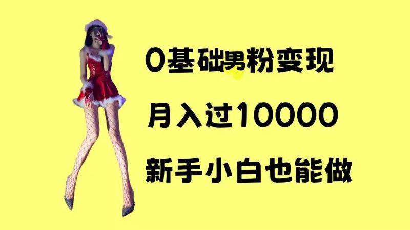 0基础男粉s粉变现,月入过1w ,操作简单,新手小白也能做【揭秘】-51云资源