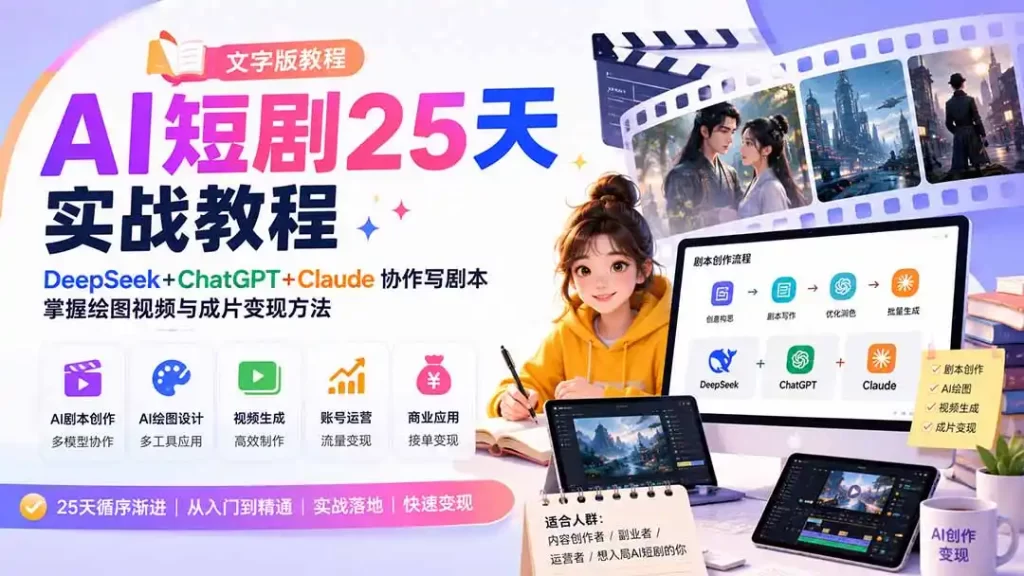 AI短剧25天实战教程(文字版教程-51云资源