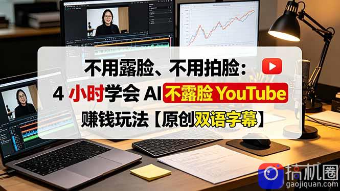不用露脸、不用拍脸:4 小时学会 AI 不露脸 YouTube 赚钱玩法【原创双语字幕】