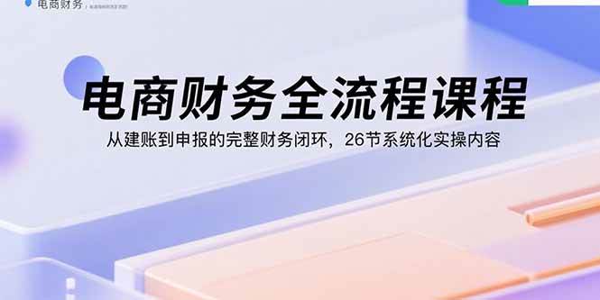 （15893期）电商财务全流程课程：从建账到申报的完整财务闭环，26节系统化实操内容-51云资源