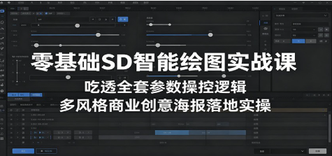 零基础SD智能绘图实战课：吃透全套参数操控逻辑，多风格商业创意海报落地实操-51云资源