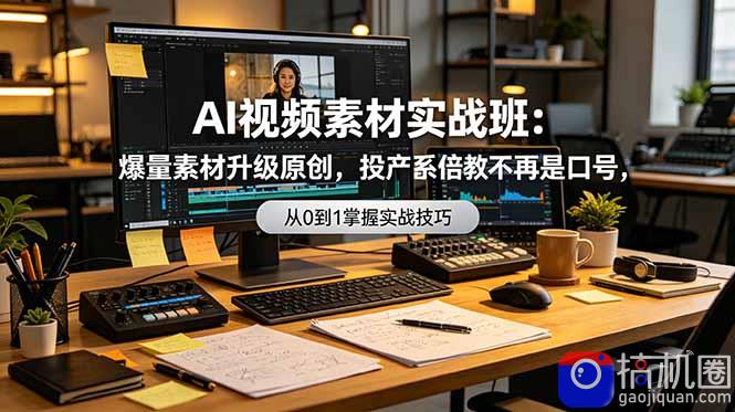AI视频素材实战班：爆量素材升级原创，投产翻倍不再是口号，0-1系统教学实战落地-51云资源