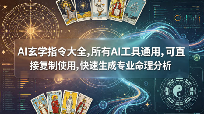AI玄学指令大全，所有AI工具通用，可直接复制使用，快速生成专业命理分析-51云资源