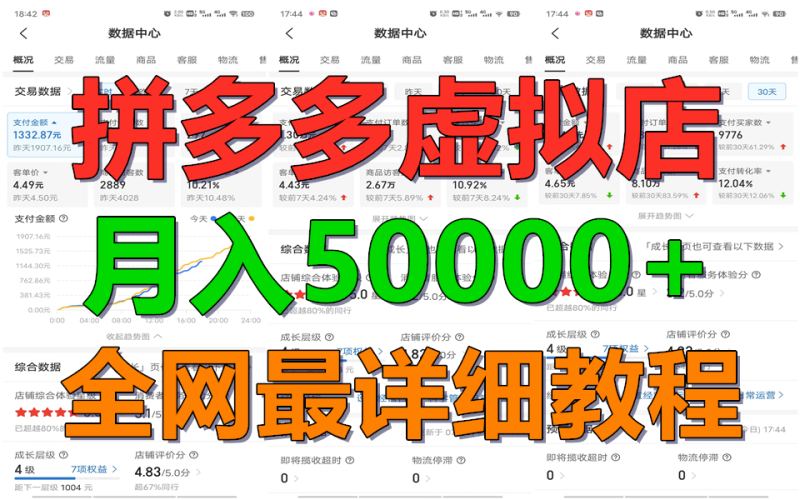 拼多多虚拟电商训练营月入50000 你也行，暴利稳定长久，副业首选-51云资源