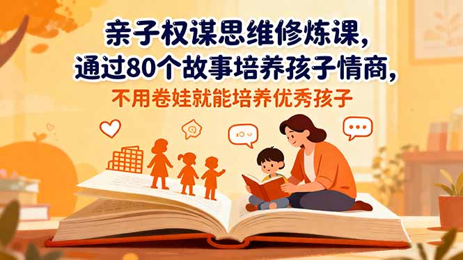 亲子权谋思维修炼课，通过80个故事培养孩子情商,不用卷娃就能培养优秀孩子-51云资源