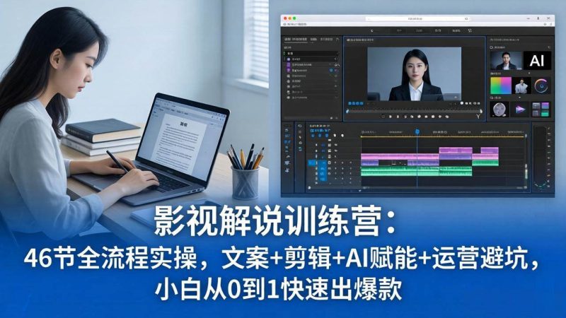 (18053期)影视解说特训营:46节全流程实操,文案 剪辑 AI赋能 运营避坑,小白从0到1快速出爆款-51云资源