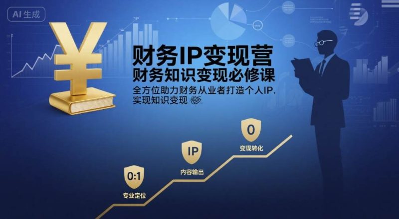 财务IP变现营,财务知识变现必修课,全方位助力财务从业者打造个人IP,实现知识变现-51云资源