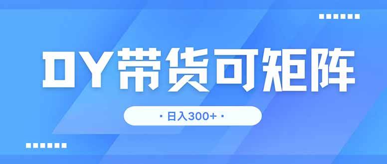 （14414期）DY带货，日入300＋矩阵无上限-51云资源