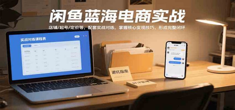 闲鱼蓝海电商实战,涵盖店铺、起号、定价等,配套实战对练,掌握核心变现技巧-51云资源