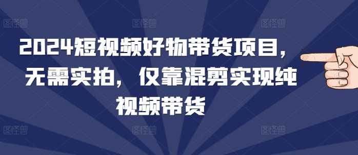2024短视频好物带货项目，无需实拍，仅靠混剪实现纯视频带货-51云资源