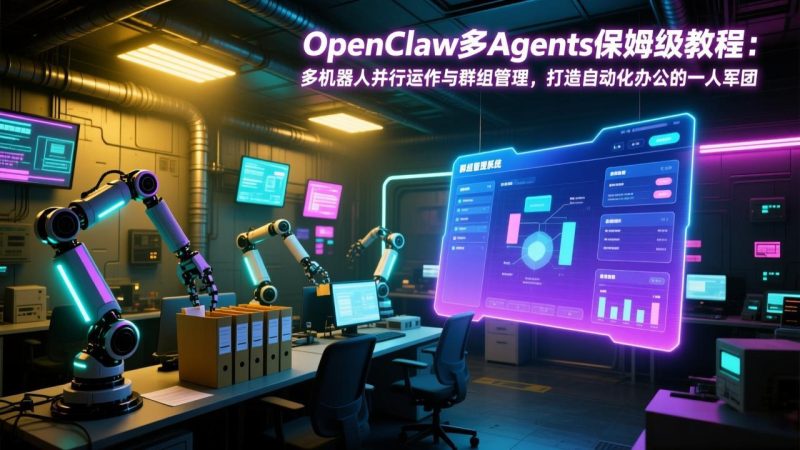 OpenClaw多Agents保姆级教程:多机器人并行运作与群组管理,打造自动化办公的一人军团-51云资源