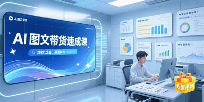 (15416期)AI图文带货速成课,养号引流秘籍,爆款选品策略,美图制作全流程-51云资源