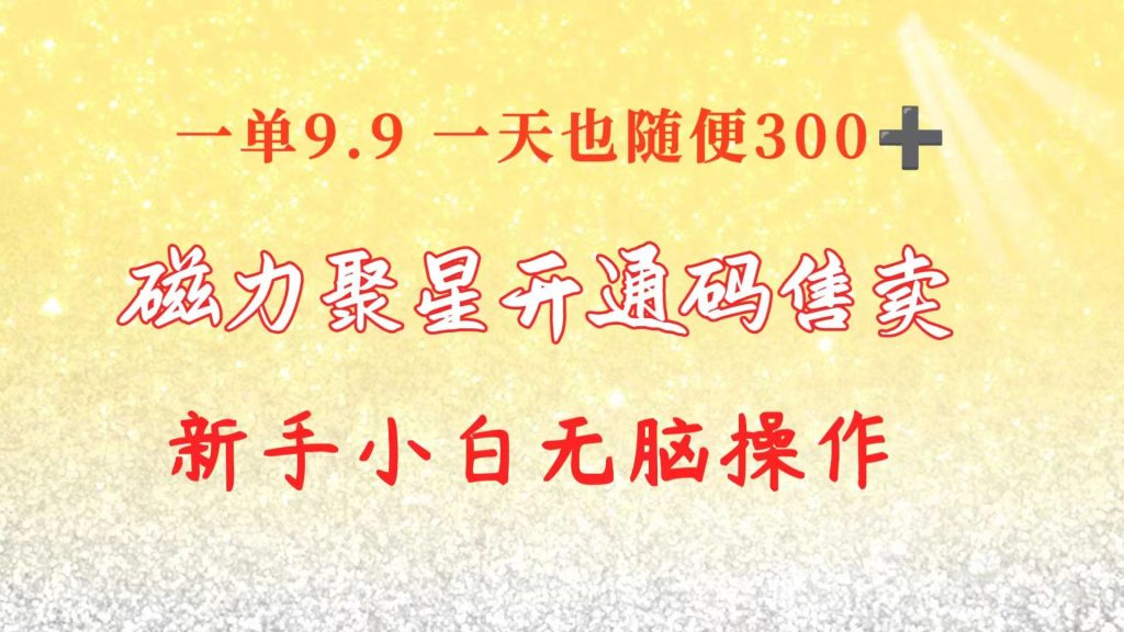 (10519期)快手磁力聚星码信息差 售卖 一单卖9.9 一天也轻松300 新手小白无脑操作-51云资源