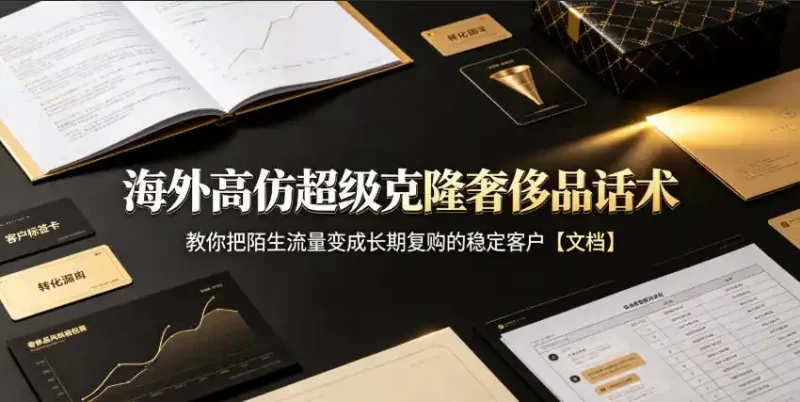 海外高仿超级克隆奢侈品话术，教你把陌生流量变成长期复购的稳定客户【文档】-51云资源