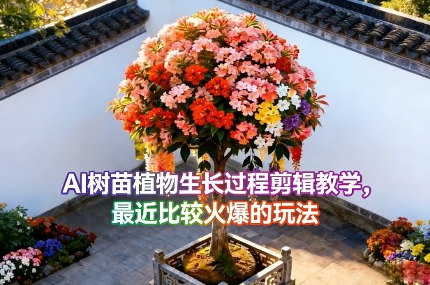AI树苗植物生长过程剪辑教学,最近比较火爆的玩法-51云资源
